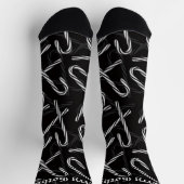Gothmas Black and White Candy Cane Pattern Sokken (Top)