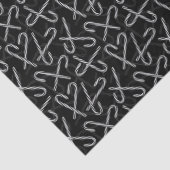 Gothmas Black and White Candy Cane Pattern Tissuepapier (Detail)