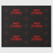 Gothmas Bold Red Script on Black Goth Christmas Cadeaupapier (Vlak)