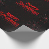 Gothmas Bold Red Script on Black Goth Christmas Cadeaupapier (Hoek)