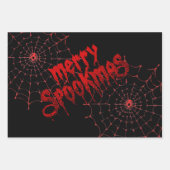 Gothmas Bold Red Script on Black Goth Christmas Inpakpapier Vel (Voorkant 2)