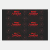 Gothmas Bold Red Script on Black Goth Christmas Inpakpapier Vel (Voorkant)
