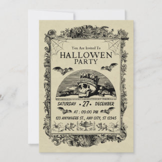 Gothmas Halloween-feestuitnodiging — Donker Kaart