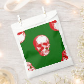 Gothmas Lelijke Kerst Schedel gothic Skelet Groen Bedankzakje (Geknipt)