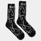 Gothmas zwart-wit snoeprietpatroon sokken (Rechts)