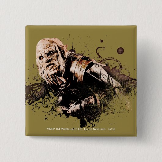 Gothmog Orc Vector Collage Vierkante Button 5,1 Cm (Voorkant)