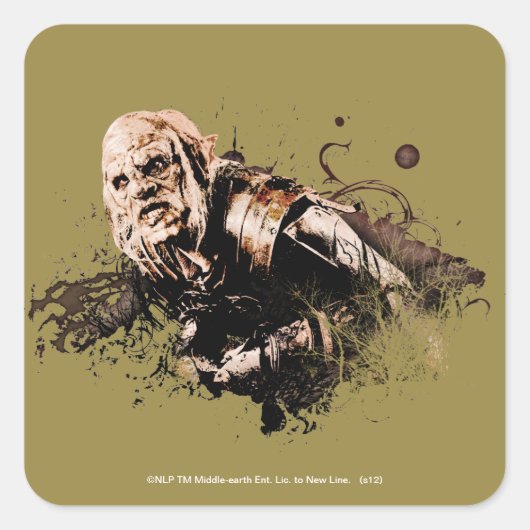 Gothmog Orc Vector Collage Vierkante Sticker (Voorkant)