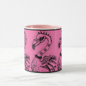 GOTHPUNKROCKER FLAMINGO, schedels, stekelhaar Mok (Midden)