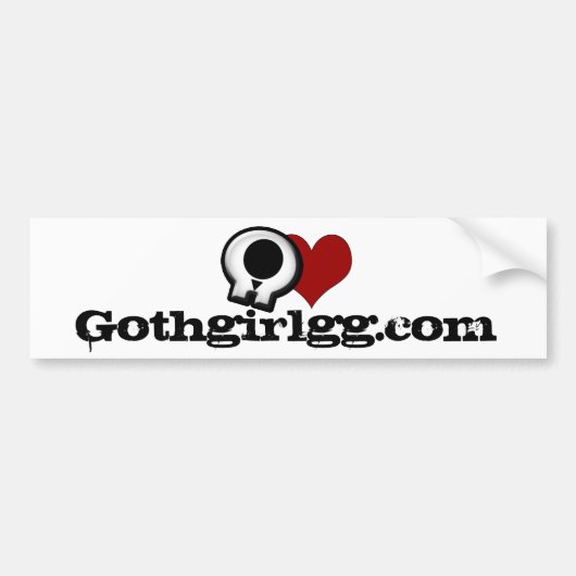 Gothvriendin gg.com bumpersticker (Voorkant)