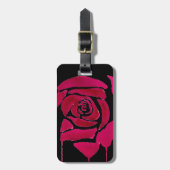 Gotisch abstract roos waterverf oorspronkelijke ku bagagelabel (Voorkant verticaal)