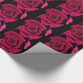 Gotisch abstract roos waterverf oorspronkelijke ku cadeaupapier (Hoek)