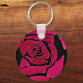 Gotisch abstract roos waterverf oorspronkelijke ku sleutelhanger (Voorkant)