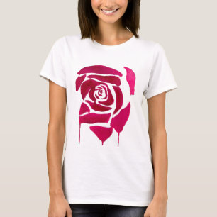 Gotisch abstract roos waterverf oorspronkelijke ku t-shirt