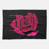 Gotisch abstract roos waterverf oorspronkelijke ku theedoek (Horizontaal)