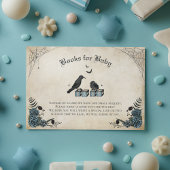 Gotisch Baby shower Black Raven Boeken voor Baby Informatiekaartje