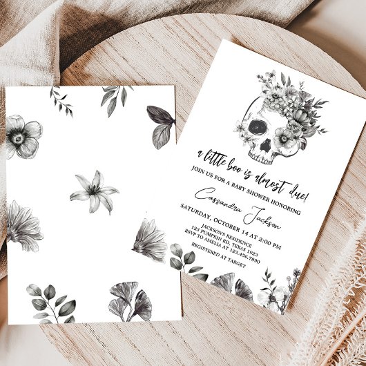 Gotisch Baby shower Kaart