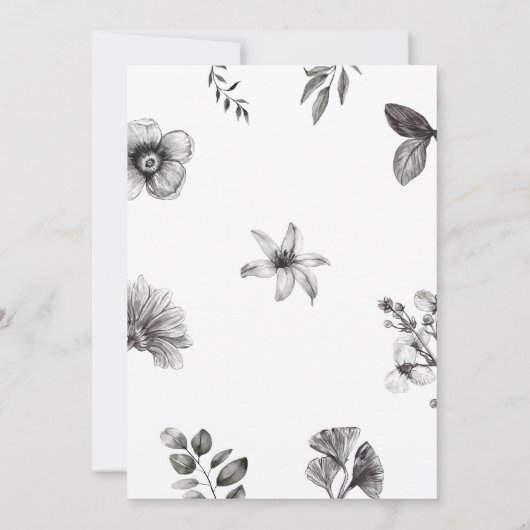 Gotisch Baby shower Kaart (Achterkant)