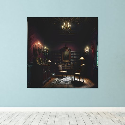 Gotisch Binnenhuis 3 Canvas Afdruk (Insitu (Houten vloer))