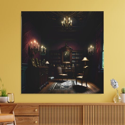 Gotisch Binnenhuis 3 Canvas Afdruk (Insitu (Woonkamer))