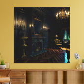 Gotisch Binnenhuis 4 Canvas Afdruk (Insitu (Woonkamer))