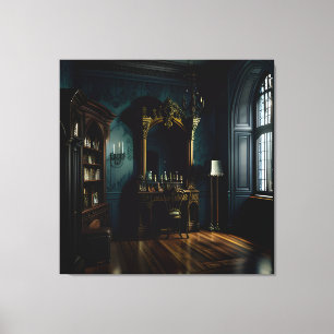 Gotisch binnenhuis canvas afdruk