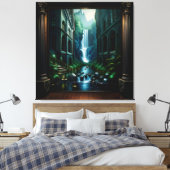 Gotisch Binnenhuis Surreal 2 Canvas Afdruk (Insitu (Slaapkamer))