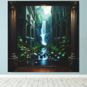 Gotisch Binnenhuis Surreal 2 Canvas Afdruk (Insitu (Houten vloer))