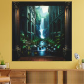 Gotisch Binnenhuis Surreal 2 Canvas Afdruk (Insitu (Woonkamer))