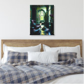 Gotisch Binnenhuis Surreal Bloem 1 Canvas Afdruk (Insitu (Slaapkamer))