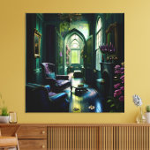 Gotisch Binnenhuis Surreal Bloem 1 Canvas Afdruk (Insitu (Woonkamer))