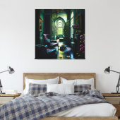 Gotisch Binnenhuis Surreal Bloem 1 Canvas Afdruk (Insitu (Slaapkamer))