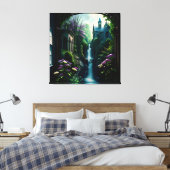 Gotisch Binnenhuis Surreal Waterval 7 Canvas Afdruk (Insitu (Slaapkamer))