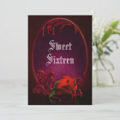 Gotisch bloedend Lijst en bloedRoos zoet 16 Kaart (Staand voorkant)