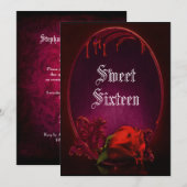 Gotisch bloedend Lijst en bloedRoos zoet 16 Kaart (Voorkant / Achterkant)