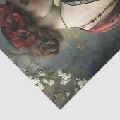 Gotisch Bloemendamesportret Decoupage Tissuepapier (Detail)