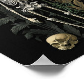 gotisch bloemenskelet | Dark Botanical Poster (Hoek)