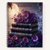 Gotisch boek paarse bloemen (Voorkant)