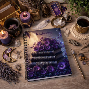 Gotisch boek paarse bloemen