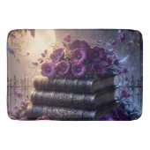 Gotisch boek paarse bloemen badmat (Voorkant)