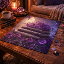Gotisch boek paarse bloemen