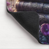 Gotisch boek paarse bloemen muismat (Hoek)