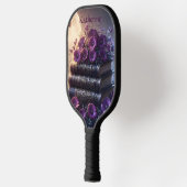 Gotisch boek paarse bloemen pickleball paddle (Links)
