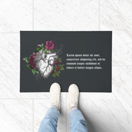  Gotisch Bourgondisch Bloemenhart Deurmat (Binnen)