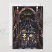 Gotisch bruidspaar gothic kathedraal dark moody kaart (Achterkant)