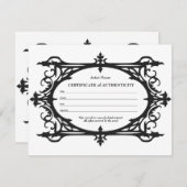 Gotisch Certificaat van Authenticiteit voor Kunst Notitiekaartje (Voorkant / Achterkant)
