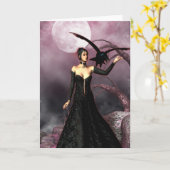 Gotisch de fantasiewenskaart van de Heks van Kaart (Gele Bloem)