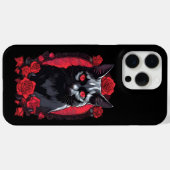 Gotisch Dierenportret | Zwarte kat Case-Mate iPhone Case (Achterkant (horizontaal))