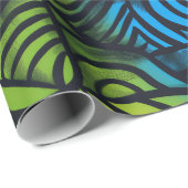 Gotisch Donker Gevoel Blauw Groen Geel Cadeaupapier (Rol Hoek)