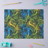 Gotisch Donker Gevoel Blauw Groen Geel Tissuepapier (Craft)