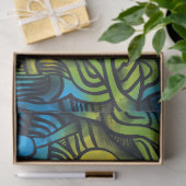 Gotisch Donker Gevoel Blauw Groen Geel Tissuepapier (Geschenk)